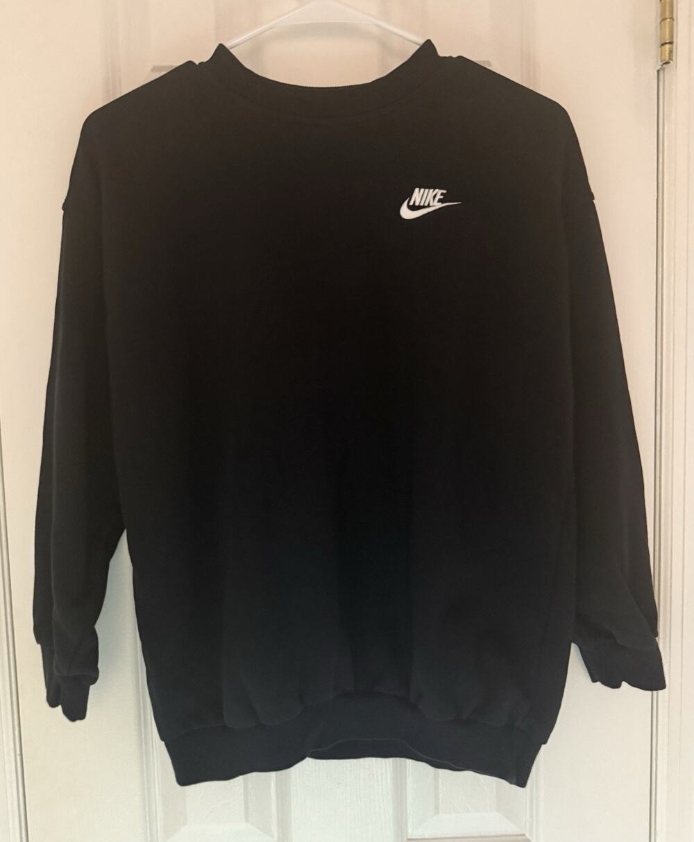 Nike Kids Black Crewneck Sweatshirt Large Rhinestone "AE All Stars” Back Graphic